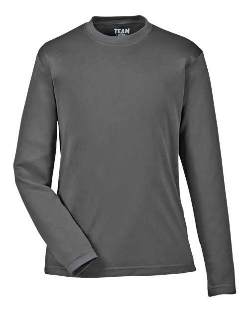 Team 365 TT11YL, Youth Zone Performance Long Sleeve T-shirt, Sport Graphite