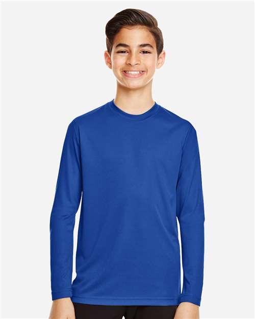 Team 365 TT11YL, Youth Zone Performance Long Sleeve T-shirt, Sport Royal