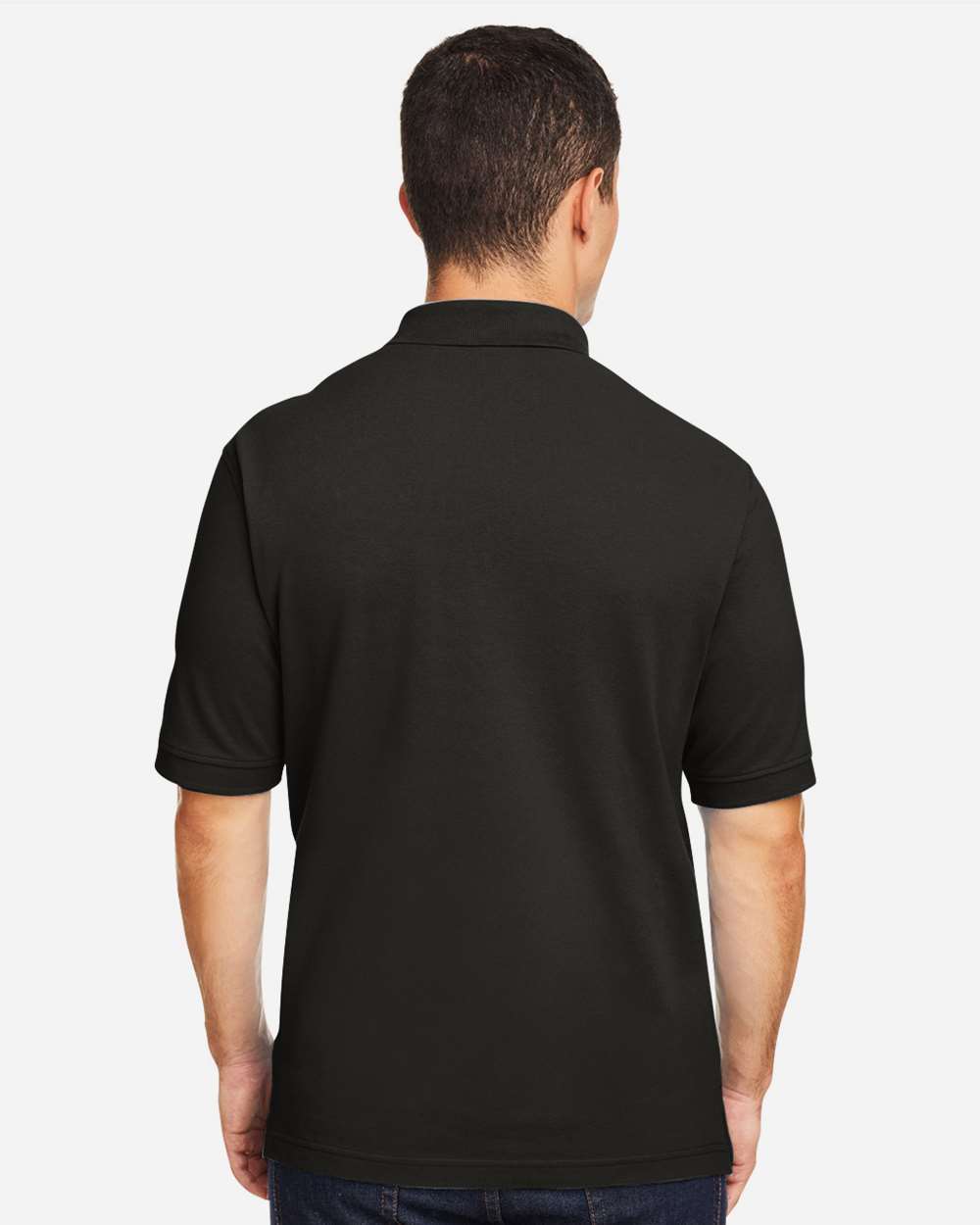 Harriton 13868, M200 Men's Pique Polo, Black