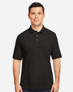 Harriton 13868, M200 Men's Pique Polo, Black