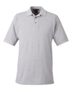 Harriton 13868, M200 Men's Pique Polo, Grey Heather