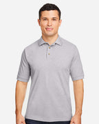 Harriton 13868, M200 Men's Pique Polo, Grey Heather
