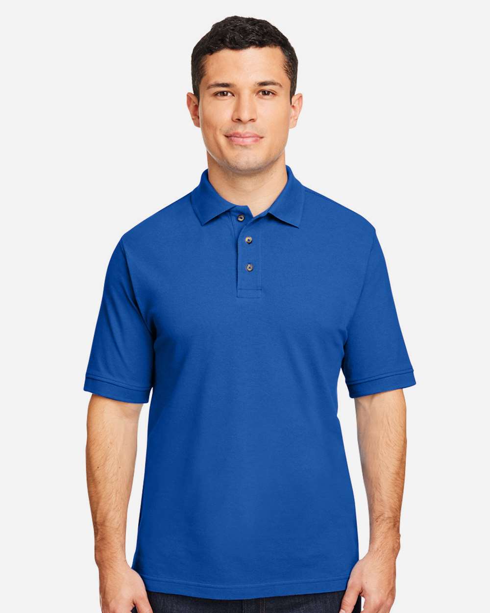 Harriton 13868, M200 Men's Pique Polo, True Royal