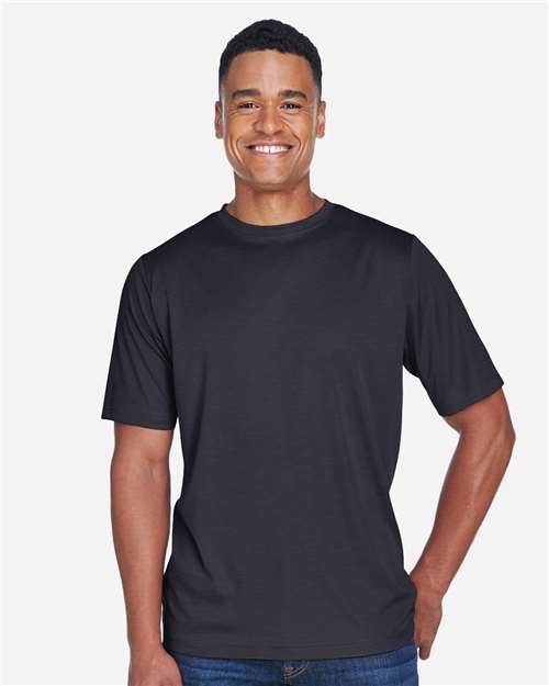 Team 365 TT11H, Men's Sonic Heather Performance T-shirt, Black Heather