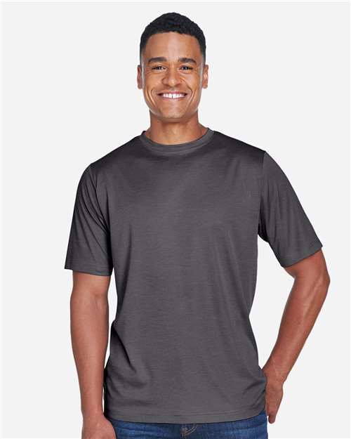Team 365 TT11H, Men's Sonic Heather Performance T-shirt, Dark Grey Heather
