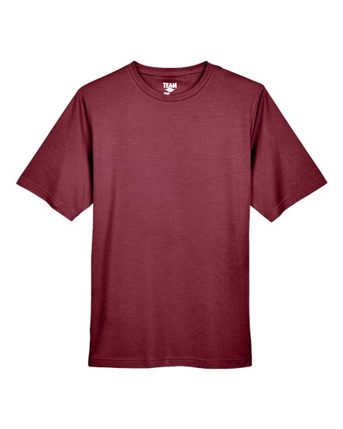 Team 365 TT11H, Men's Sonic Heather Performance T-shirt, Sport Maroon Heather