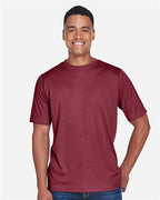 Team 365 TT11H, Men's Sonic Heather Performance T-shirt, Sport Maroon Heather