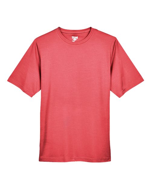 Team 365 TT11H, Men's Sonic Heather Performance T-shirt, Sport Red Heather