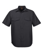 Harriton 13873, M580 Men's Key West Short Sleeve Performance Staff Shirt, Black