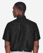 Harriton 13873, M580 Men's Key West Short Sleeve Performance Staff Shirt, Black