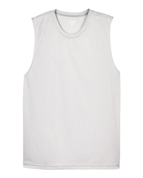 Team 365 TT11M, Men's Zone Performance Muscle T-shirt, Sport Silver