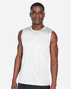 Team 365 TT11M, Men's Zone Performance Muscle T-shirt, White