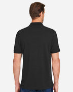 Harriton M205, 13877 Men's Valiant Cotton Snag Protect Polo, Black
