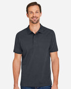 Harriton M205, 13877 Men's Valiant Cotton Snag Protect Polo, Dark Charcoal