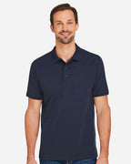 Harriton M205, 13877 Men's Valiant Cotton Snag Protect Polo, Dark Navy