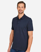 Harriton M205, 13877 Men's Valiant Cotton Snag Protect Polo, Dark Navy