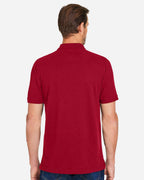 Harriton M205, 13877 Men's Valiant Cotton Snag Protect Polo, Red