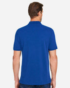 Harriton M205, 13877 Men's Valiant Cotton Snag Protect Polo, True Royal