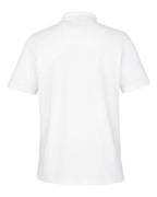 Harriton M205, 13877 Men's Valiant Cotton Snag Protect Polo, White