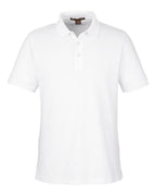 Harriton M205, 13877 Men's Valiant Cotton Snag Protect Polo, White