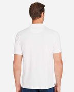 Harriton M205, 13877 Men's Valiant Cotton Snag Protect Polo, White