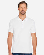 Harriton M205, 13877 Men's Valiant Cotton Snag Protect Polo, White