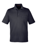 Harriton M348P, 13882 Men's Advantage Snag Protection Plus Il Pocket Polo, Black