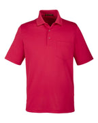 Harriton M348P, 13882 Men's Advantage Snag Protection Plus Il Pocket Polo, Red