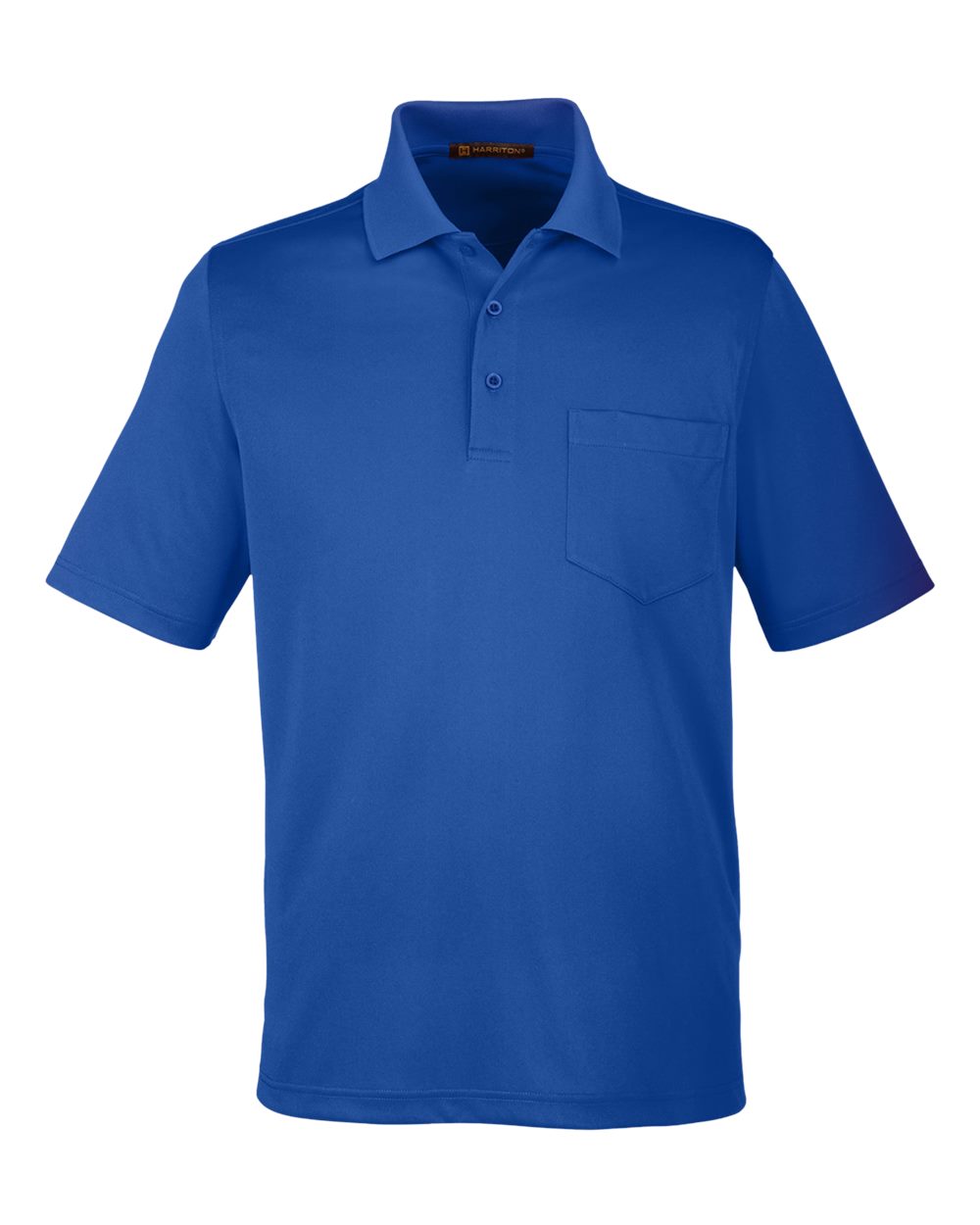 Harriton M348P, 13882 Men's Advantage Snag Protection Plus Il Pocket Polo, True Royal
