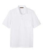 Harriton M348P, 13882 Men's Advantage Snag Protection Plus Il Pocket Polo, White