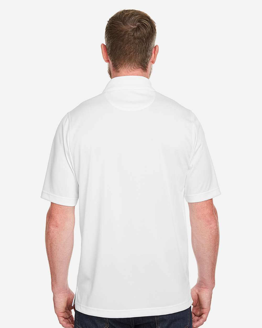 Harriton M348P, 13882 Men's Advantage Snag Protection Plus Il Pocket Polo, White