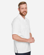 Harriton M348P, 13882 Men's Advantage Snag Protection Plus Il Pocket Polo, White