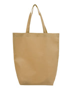 Q-Tees Q1251, Non-woven Gusset Bottom Tote, Black