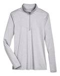 Team 365 TT31HW, Women's Zone Sonic Heather Performance Quarter-zip Pullover, Athletic Heather