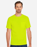 Harriton M118, 13886 Unisex Charge Snag And Soil Protect T-shirt, Safety Yellow