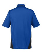 Harriton M386, 13887 Men's Flash Snag Protection Plus Il Colorblock Polo, True Royal/ Black