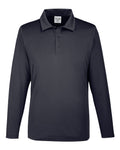Team 365 TT51L, Men's Zone Performance Long Sleeve Polo, Black