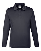 Team 365 TT51L, Men's Zone Performance Long Sleeve Polo, Black