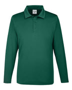 Team 365 TT51L, Men's Zone Performance Long Sleeve Polo, Sport Forest