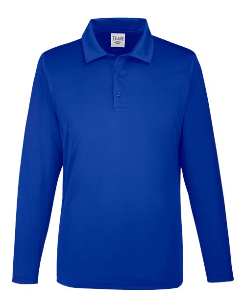 Team 365 TT51L, Men's Zone Performance Long Sleeve Polo, Sport Royal