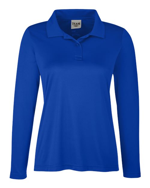 Team 365 TT51LW, Women's Zone Performance Long Sleeve Polo, Sport Royal