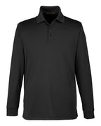 Harriton M348L, 13907 Men's Advantage Snag Protection Plus Il Long Sleeve Polo, Black