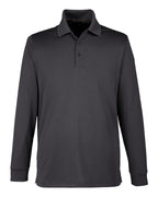 Harriton M348L, 13907 Men's Advantage Snag Protection Plus Il Long Sleeve Polo, Dark Charcoal