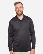 Harriton M348L, 13907 Men's Advantage Snag Protection Plus Il Long Sleeve Polo, Dark Charcoal