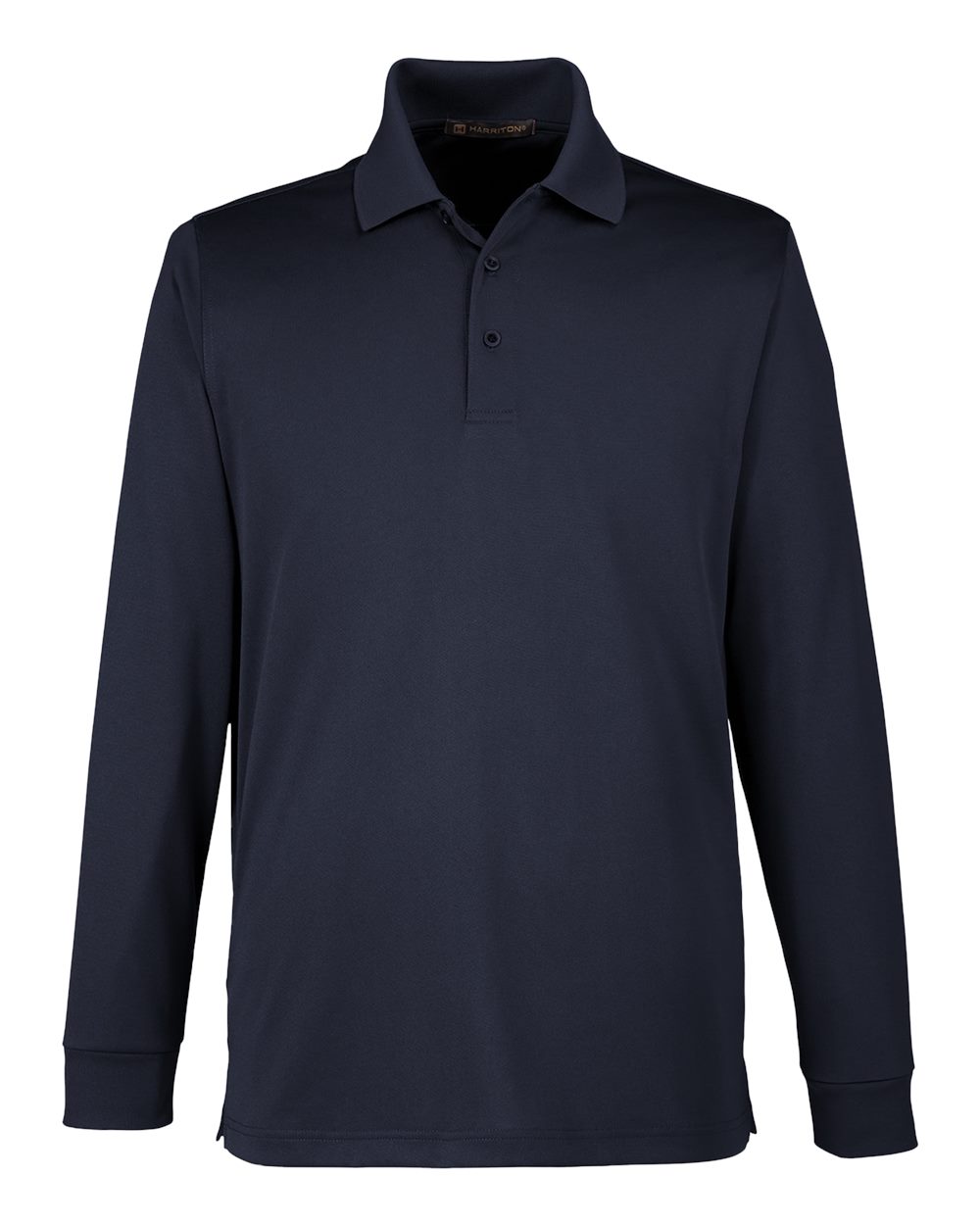 Harriton M348L, 13907 Men's Advantage Snag Protection Plus Il Long Sleeve Polo, Dark Navy
