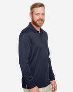 Harriton M348L, 13907 Men's Advantage Snag Protection Plus Il Long Sleeve Polo, Dark Navy