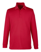 Harriton M348L, 13907 Men's Advantage Snag Protection Plus Il Long Sleeve Polo, Red