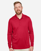 Harriton M348L, 13907 Men's Advantage Snag Protection Plus Il Long Sleeve Polo, Red
