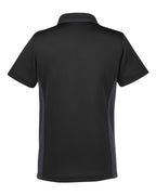 Harriton M386W, 13909 Women's Flash Snag Protection Plus Il Colorblock Polo, Black/ Dark Charcoal