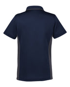 Harriton M386W, 13909 Women's Flash Snag Protection Plus Il Colorblock Polo, Dark Navy/ Dark Charcoal